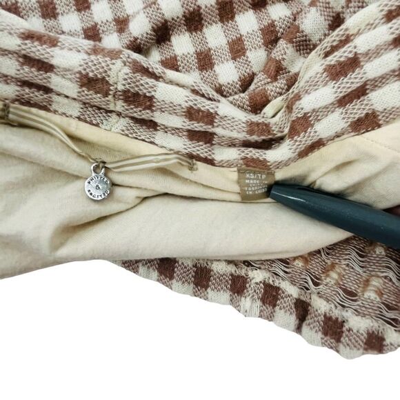 Anthropologie Knitted & Knotted Check Cardigan Knit Jacket Women’s Size XS - Picture 7 of 10